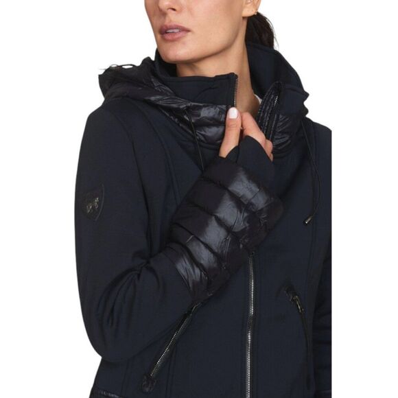 Goode Rider Ladies Medium Around Town Goose Down Coat Softshell Puffer Hooded - Picture 2 of 14